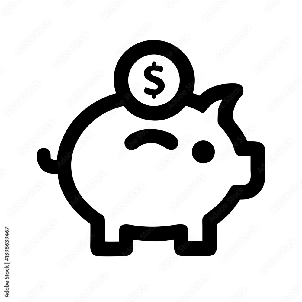 piggy bank vector flat icon piggy bank vector flat icon