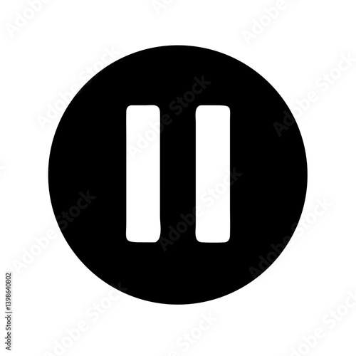 play pause glyph  vector flat icon