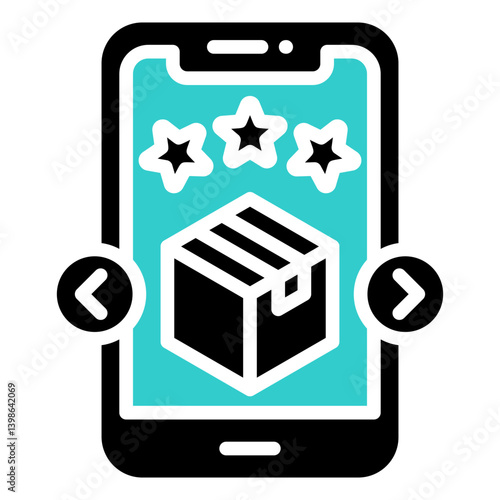 Product Review Icon Commerce Glyph Dual Tone Design Vector Concept