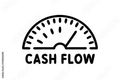 Cash Flow Meter Gauge Indicator Measurement Financial Budget Money