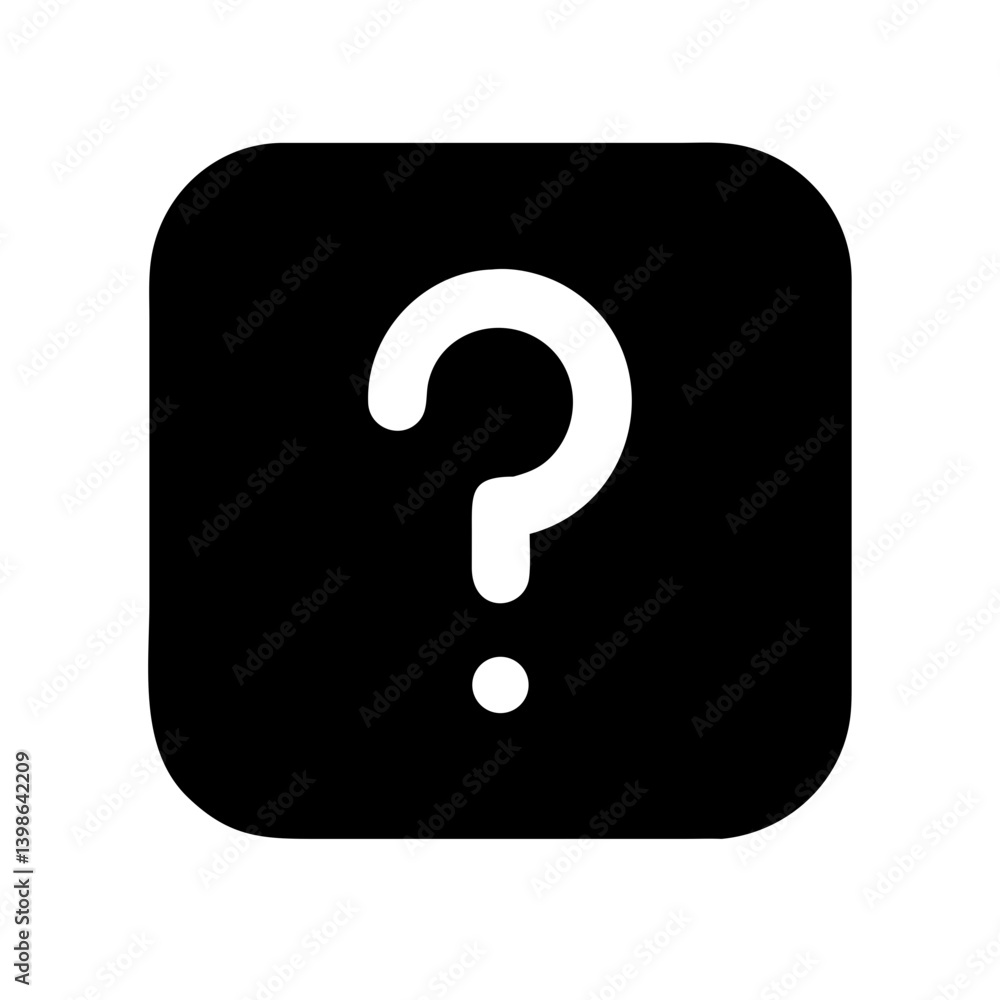 question square glyph vector flat icon question square glyph vector flat icon