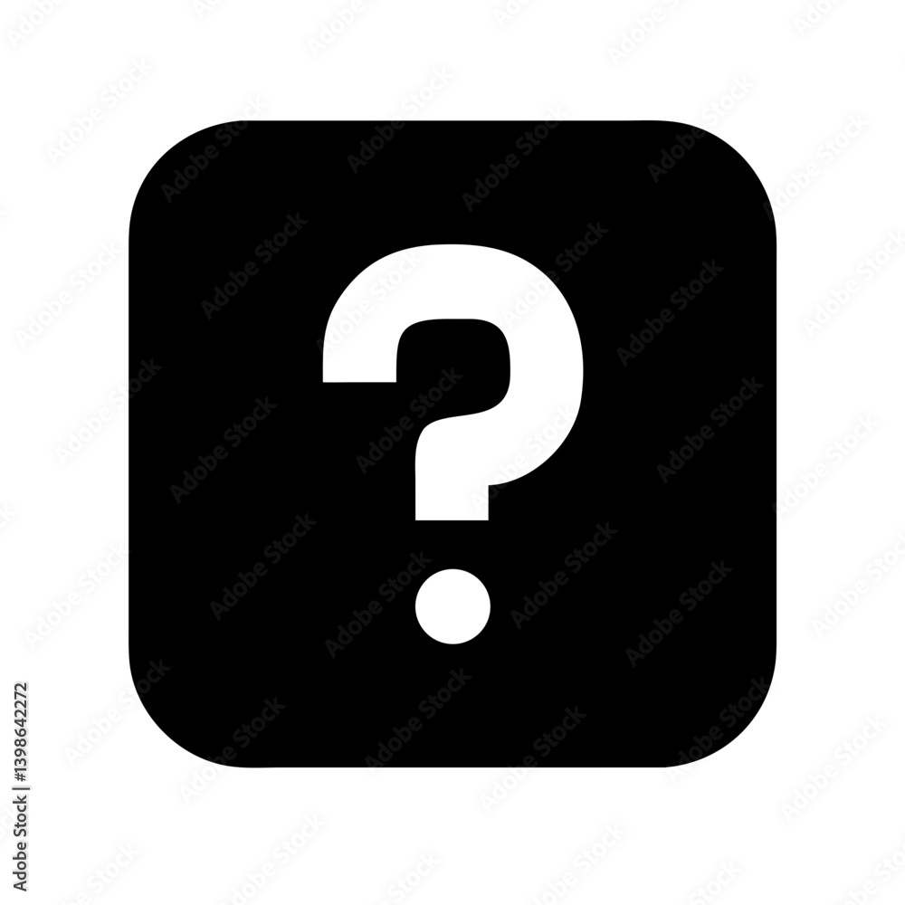 question square glyph vector flat icon question square glyph vector flat icon
