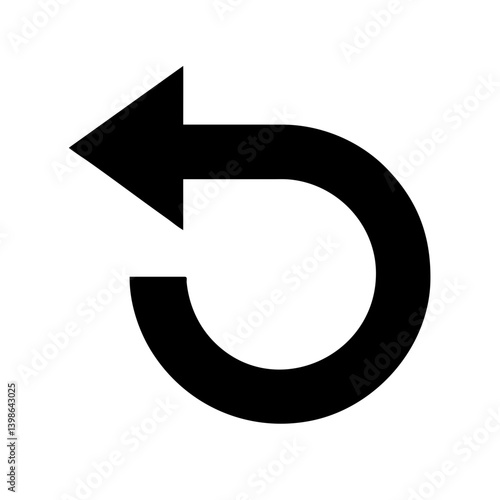 redo alt glyph  vector flat icon