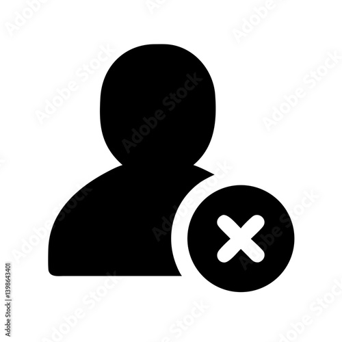 remove user  vector flat icon