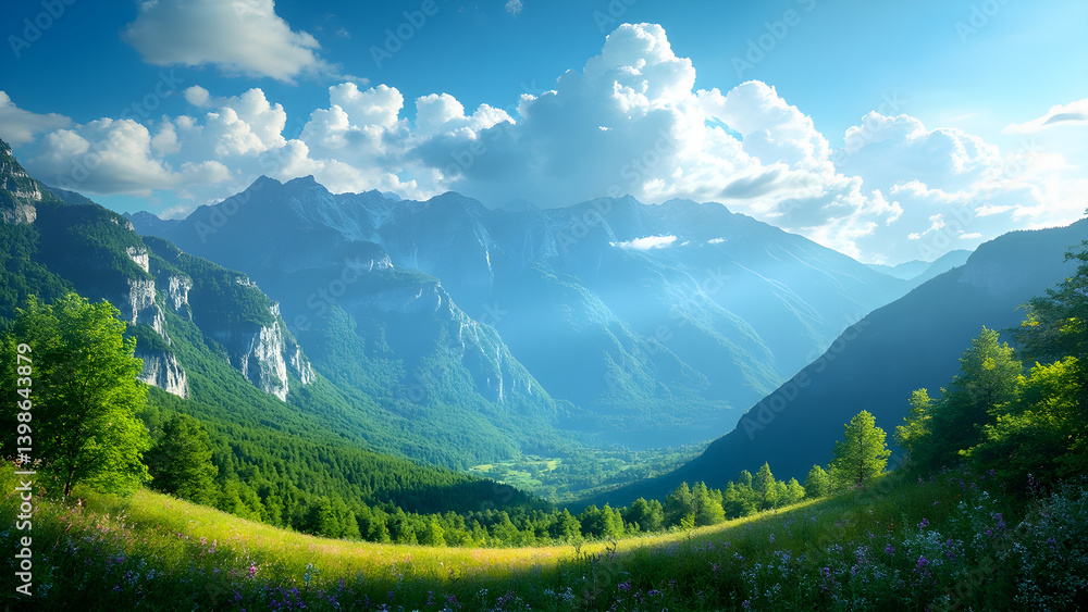 Fototapeta premium Breathtaking Mountain Landscape