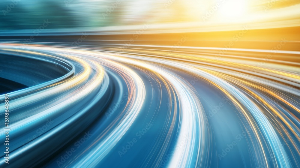 Close-up of abstract blue-white beam lines converging from the sides, resembling a tunnel that symbolizes fast data transfer and technological advancement Close-up of abstract blue-white beam lines converging from the sides, resembling a tunnel that symbolizes fast data transfer and technological advancement