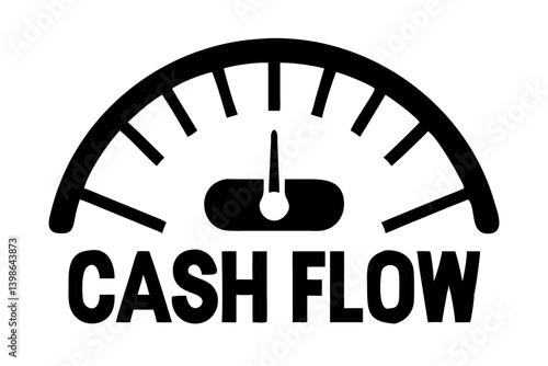 Cash Flow Meter Gauge Financial Indicator Business Finance Money Income Expenses Budgeting