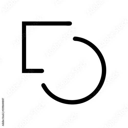 rotate right  vector flat icon