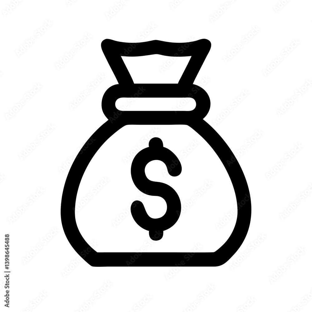 sack dollar vector flat icon sack dollar vector flat icon