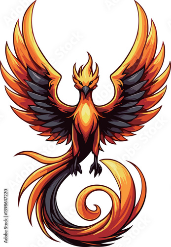 かっこいいフェニックスのイラスト
