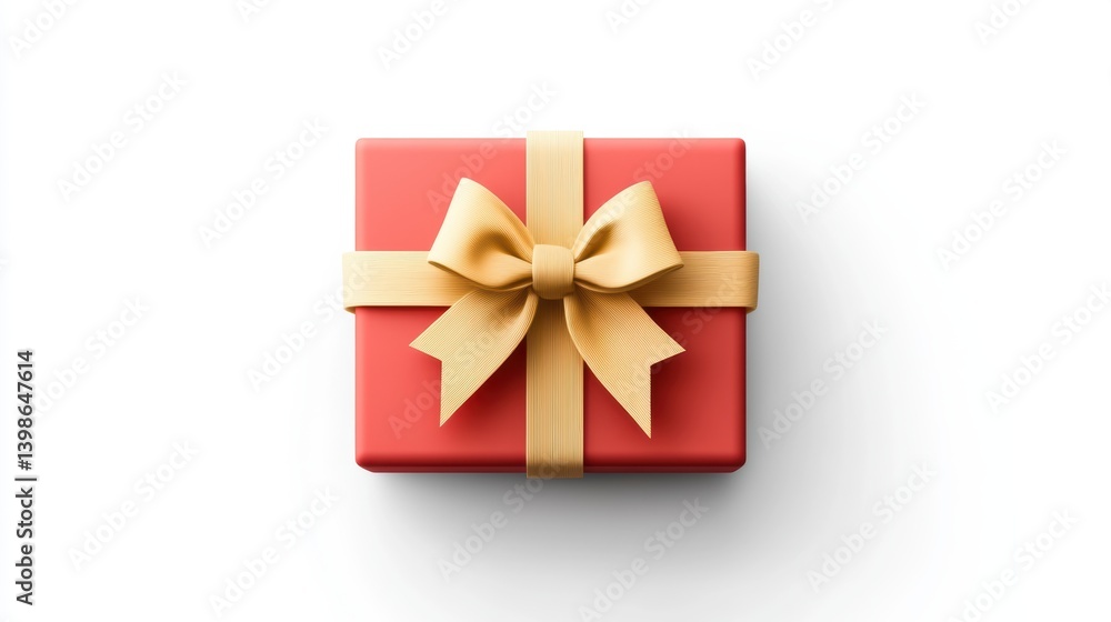 A beautifully wrapped red gift box with a large, elegant yellow ribbon and bow, ideal for use in holiday promotions, event invitations, or any celebratory occasion, A beautifully wrapped red gift box with a large, elegant yellow ribbon and bow, ideal for use in holiday promotions, event invitations, or any celebratory occasion,