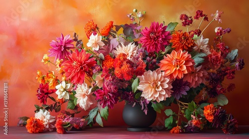 Wallpaper Mural coloful beautiful flowers on the background, colored flowers on abstract background, flower wallpaper Torontodigital.ca