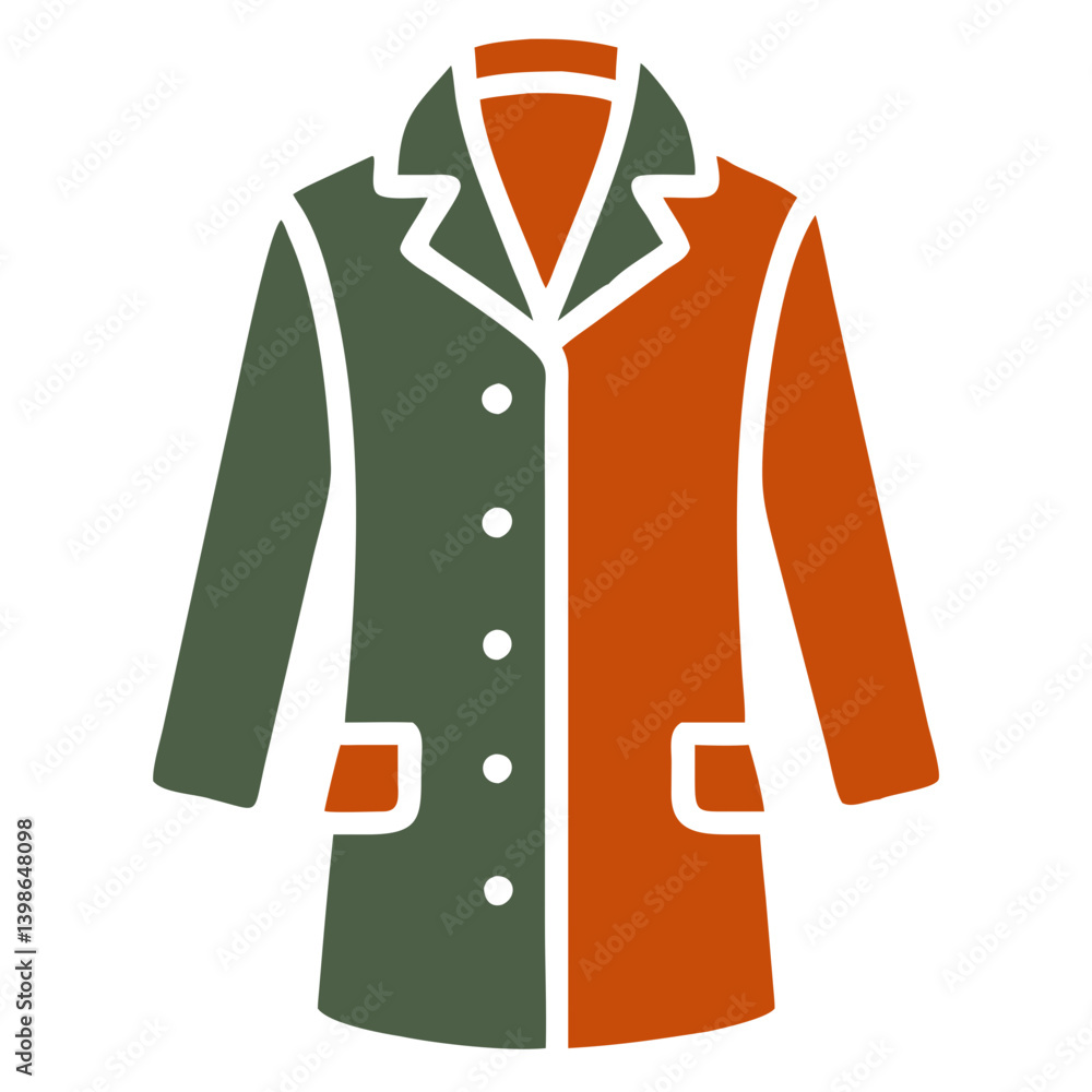 Stylish Mackintosh Coat Design in Green and Orange Stylish Mackintosh Coat Design in Green and Orange