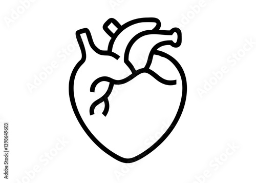 Icons of organs. heart disease