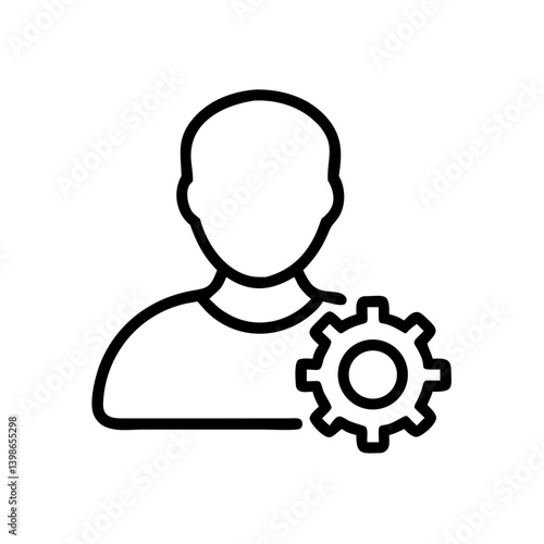settings user vector flat icon