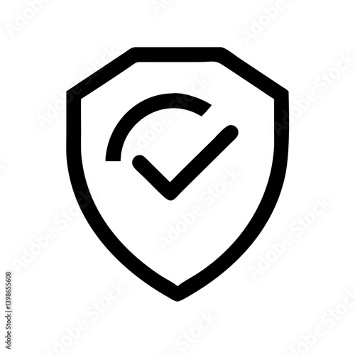 shield check  vector flat icon