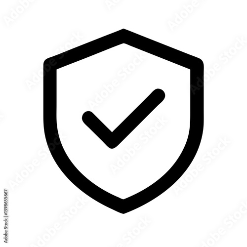 shield check  vector flat icon