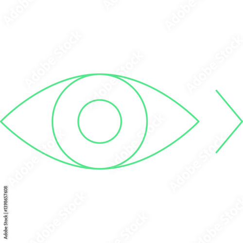 Look Right single vector illustration icon