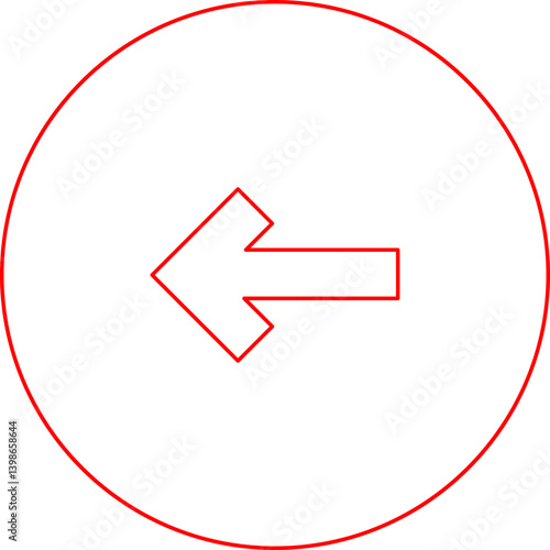 Left single vector illustration icon