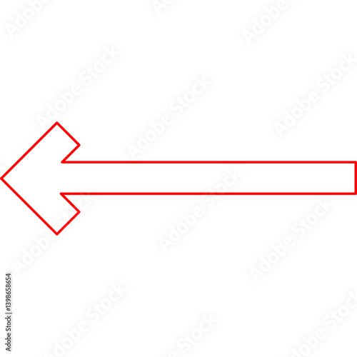 Left Arrow single vector illustration icon