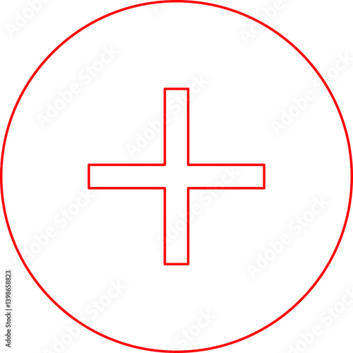 Plus single vector illustration icon