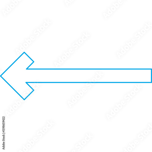 Left Arrow single vector illustration icon