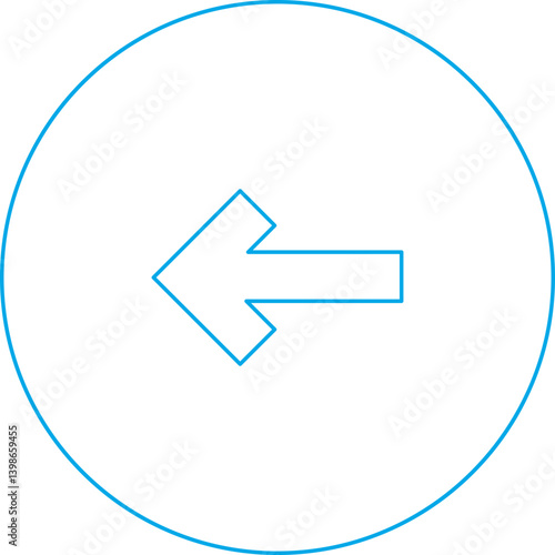 Left single vector illustration icon