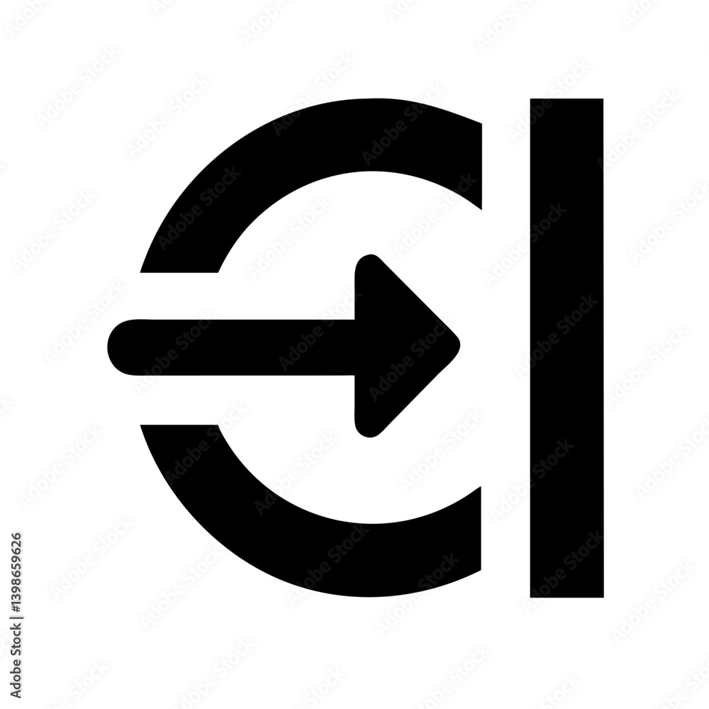 sign in alt glyph vector flat icon sign in alt glyph vector flat icon