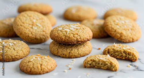 Delicious Gluten Free Coconut Flour Cookies Close Up Still Life