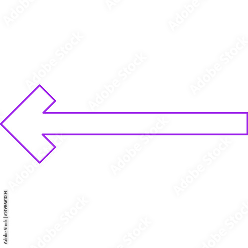 Left Arrow single vector illustration icon