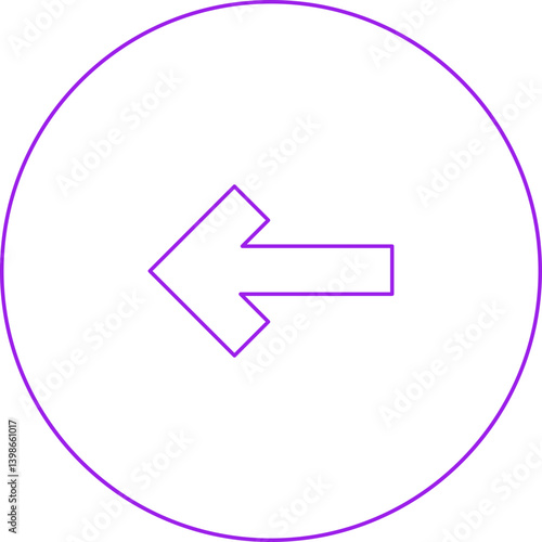 Left single vector illustration icon