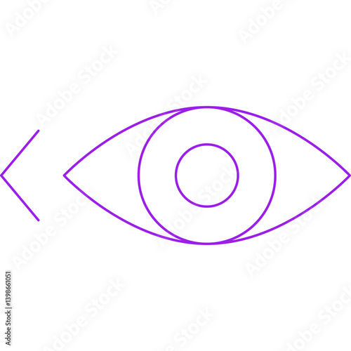 Look Left single vector illustration icon