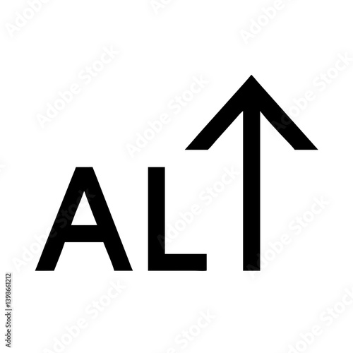 sort amount up alt glyph  vector flat icon