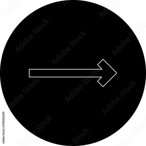 Right Arrow single vector illustration icon