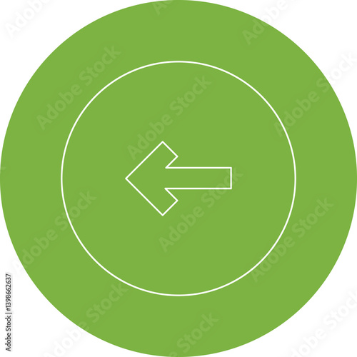 Left single vector illustration icon