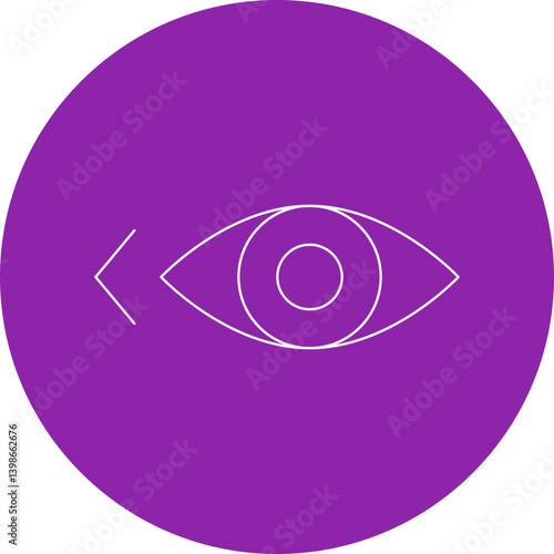 Look Left single vector illustration icon