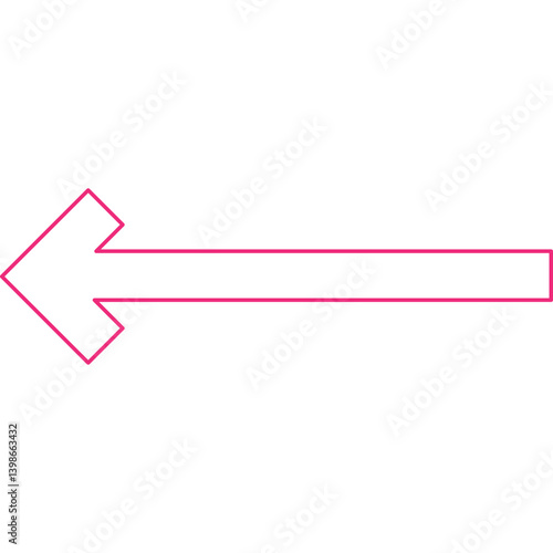 Left Arrow single vector illustration icon