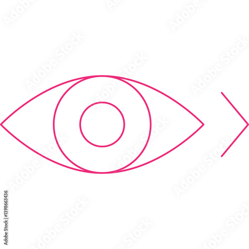 Look Right single vector illustration icon