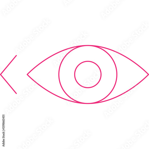 Look Left single vector illustration icon