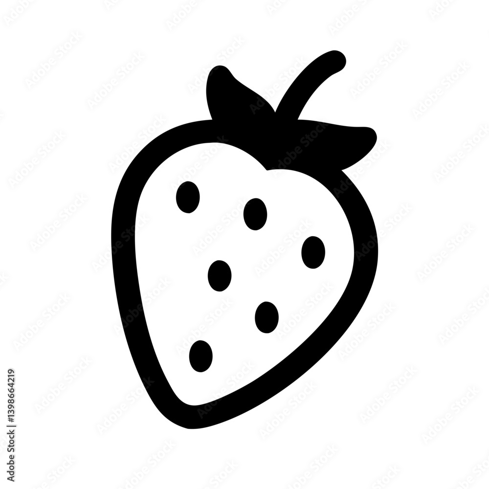 Obraz premium strawberry vector flat icon