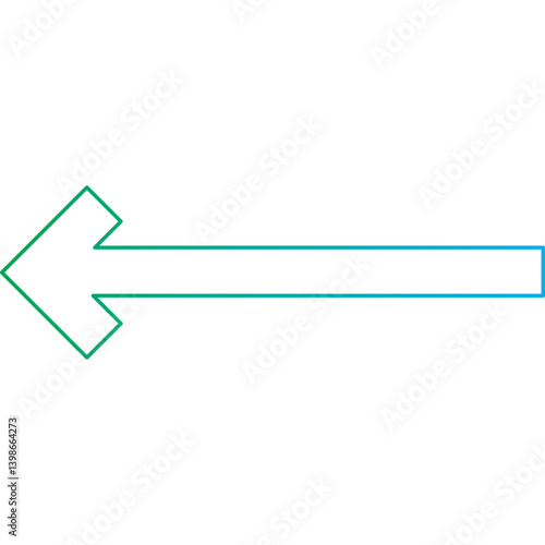 Left Arrow single vector illustration icon