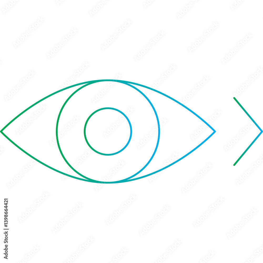 Look Right single vector illustration icon Look Right single vector illustration icon