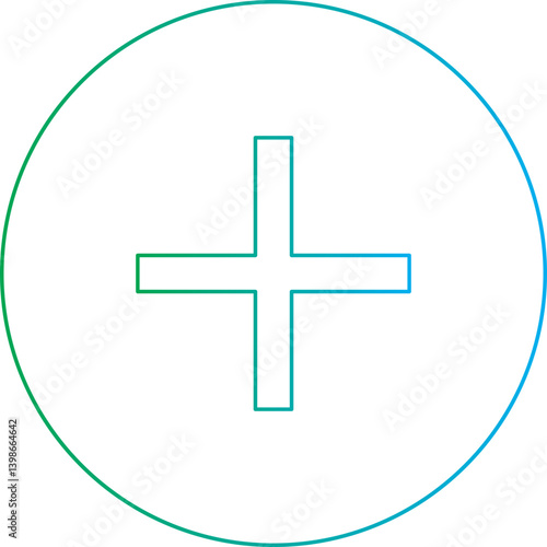 Plus single vector illustration icon