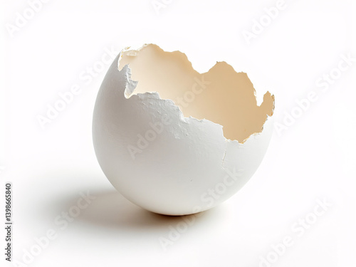 broken egg isolated