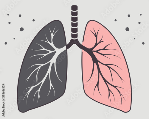 Healthy Lung Versus Smoker's Lung: Visual Comparison of Respiratory Health