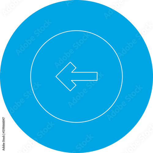 Left single vector illustration icon