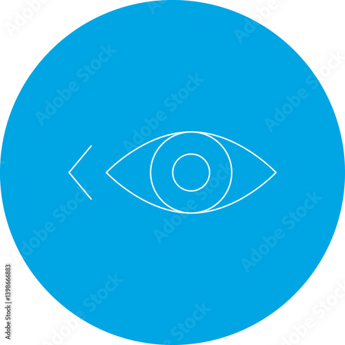 Look Left single vector illustration icon