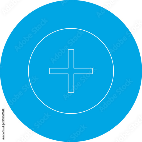 Plus single vector illustration icon
