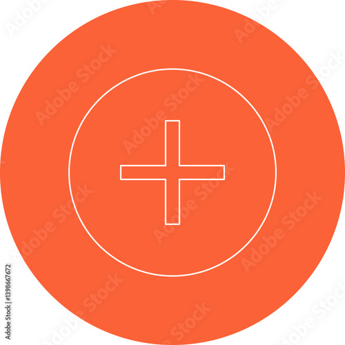 Plus single vector illustration icon