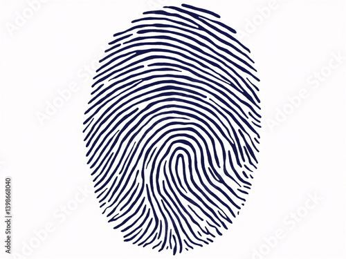 fingerprint on white background